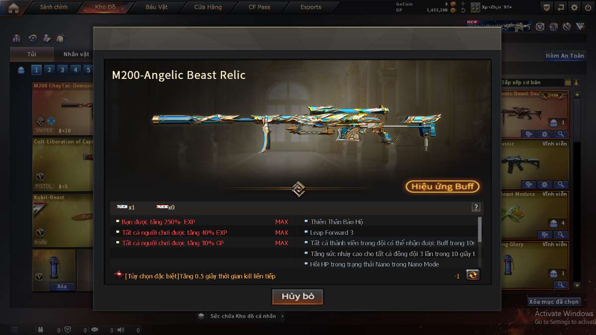 shop acc cf uy tin gia re
